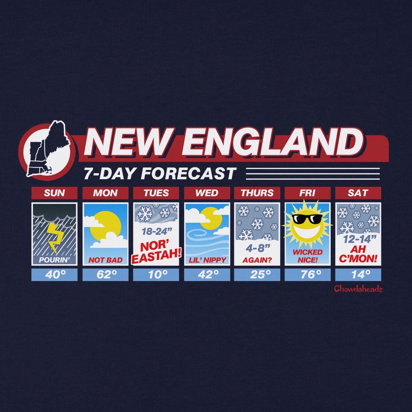 New England Weather Youth T-Shirts