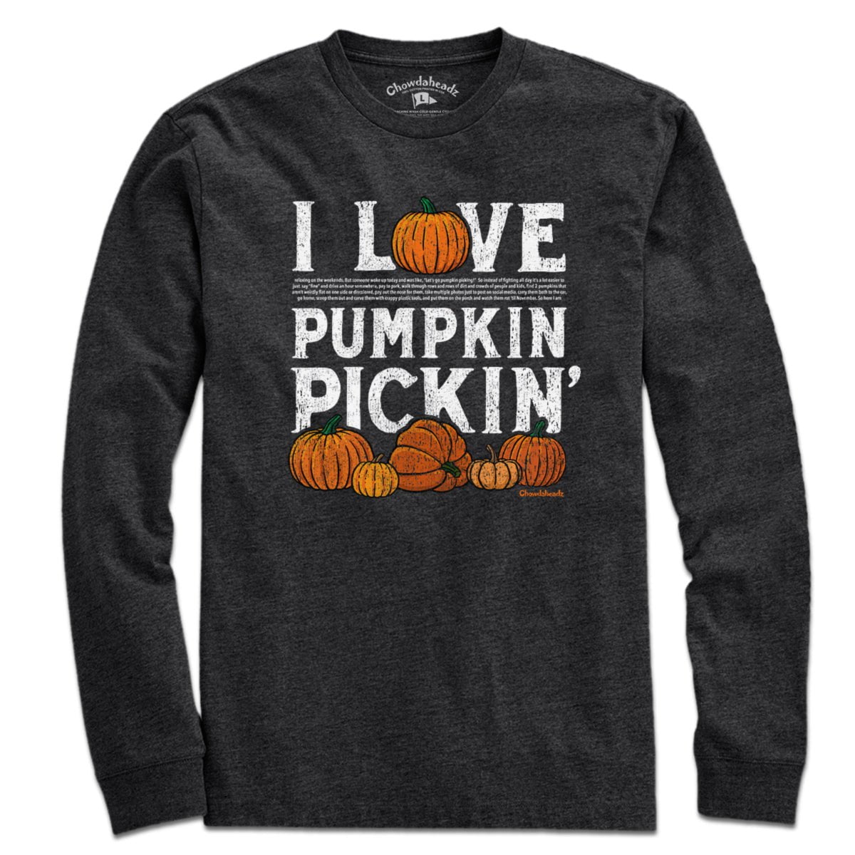 I Love Pumpkin Pickin' Fine Print T-Shirt