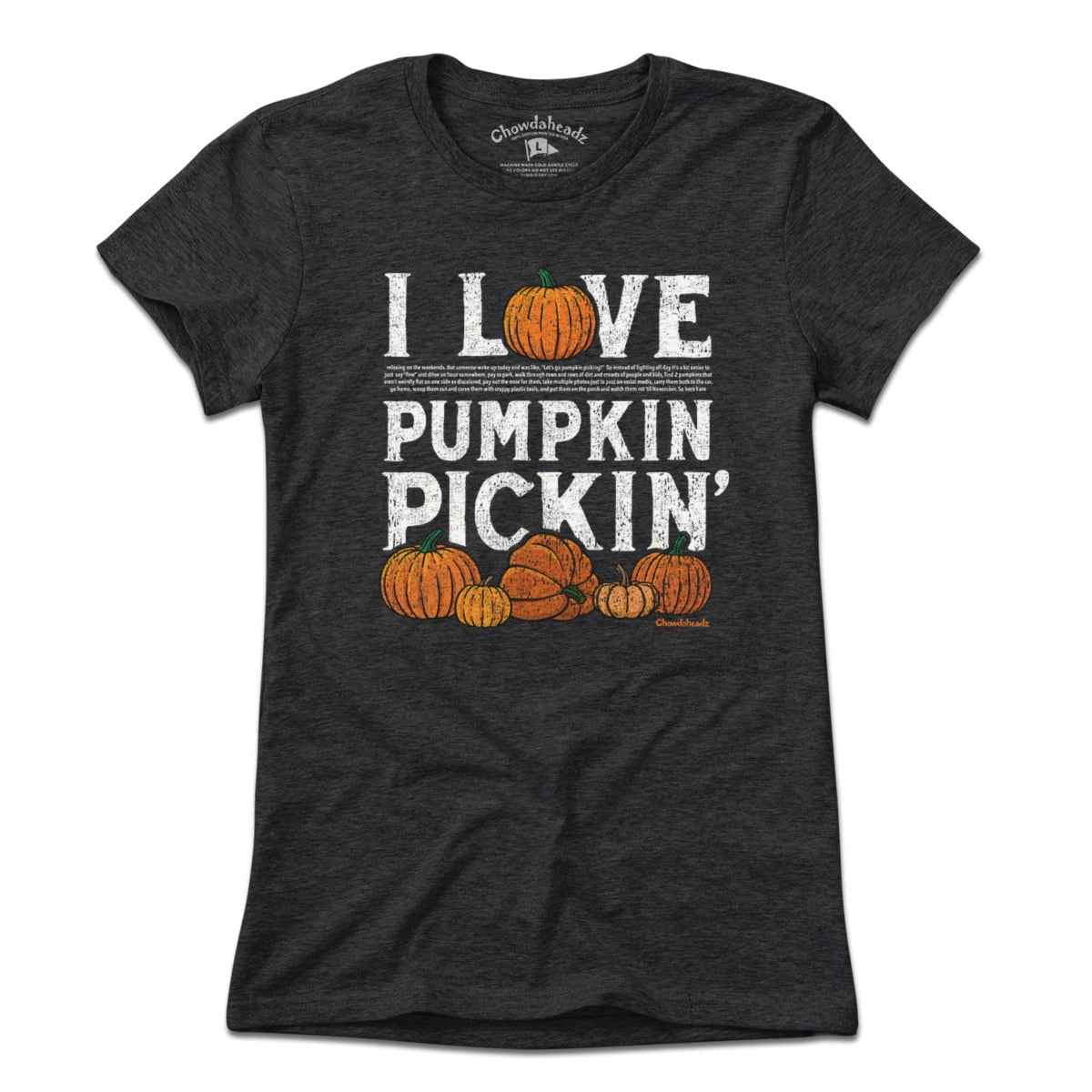 I Love Pumpkin Pickin' Fine Print T-Shirt