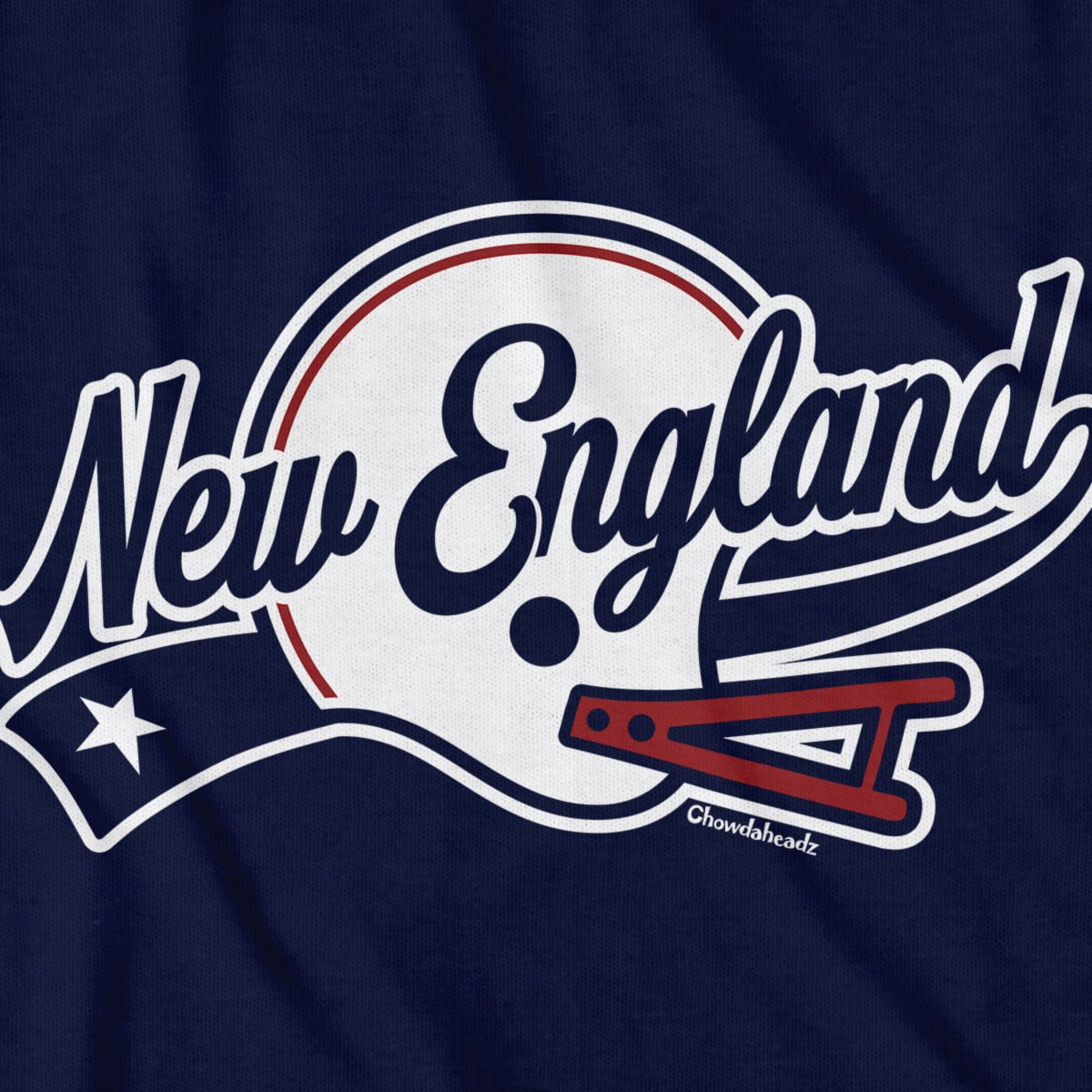 New England Helmet Script T-Shirt