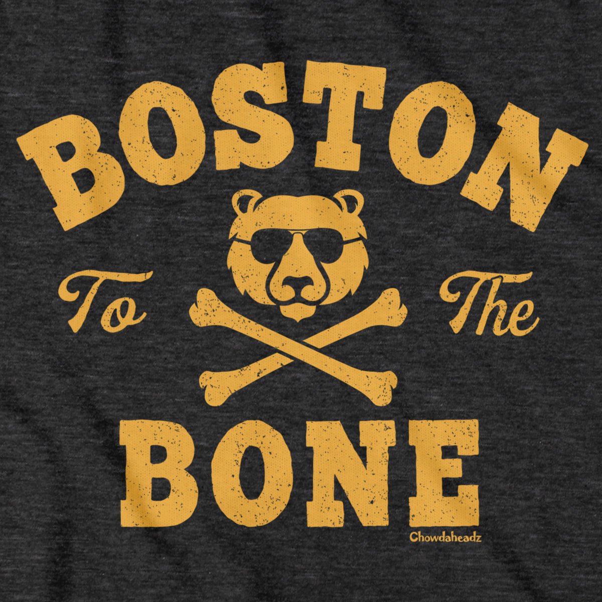 Boston to the Bone Black & Gold T-Shirt