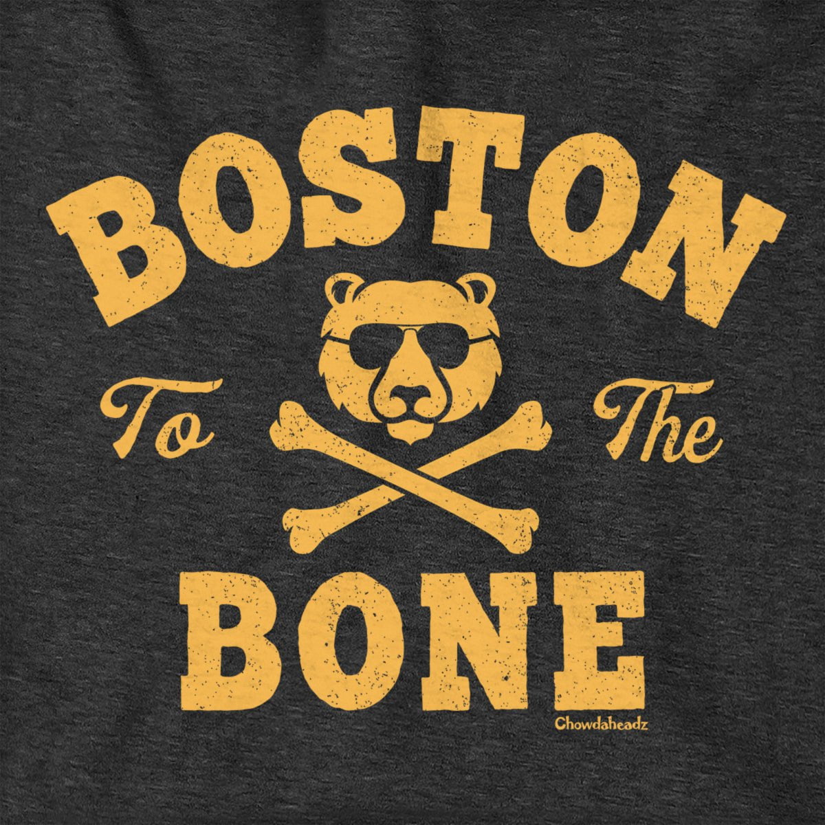 Boston To The Bone Black & Gold Hoodie