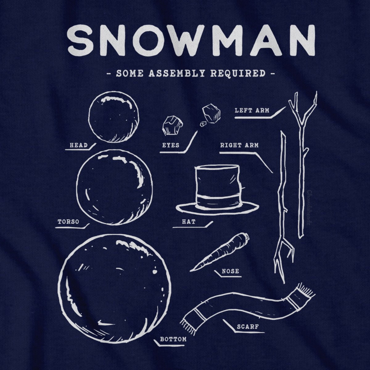 Snowman Blueprint T-Shirt