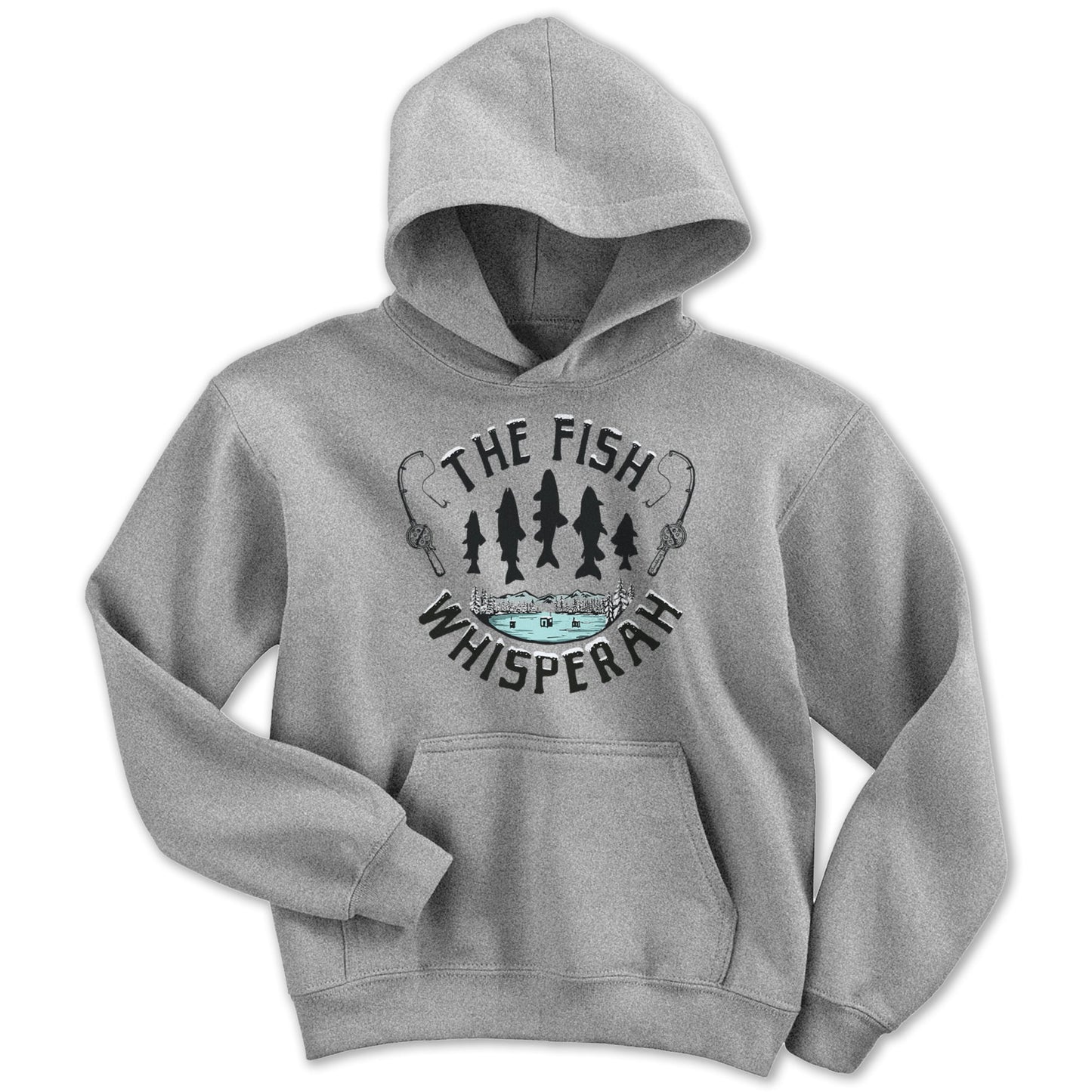 The Ice Fishing Whisperaah Youth Hoodie