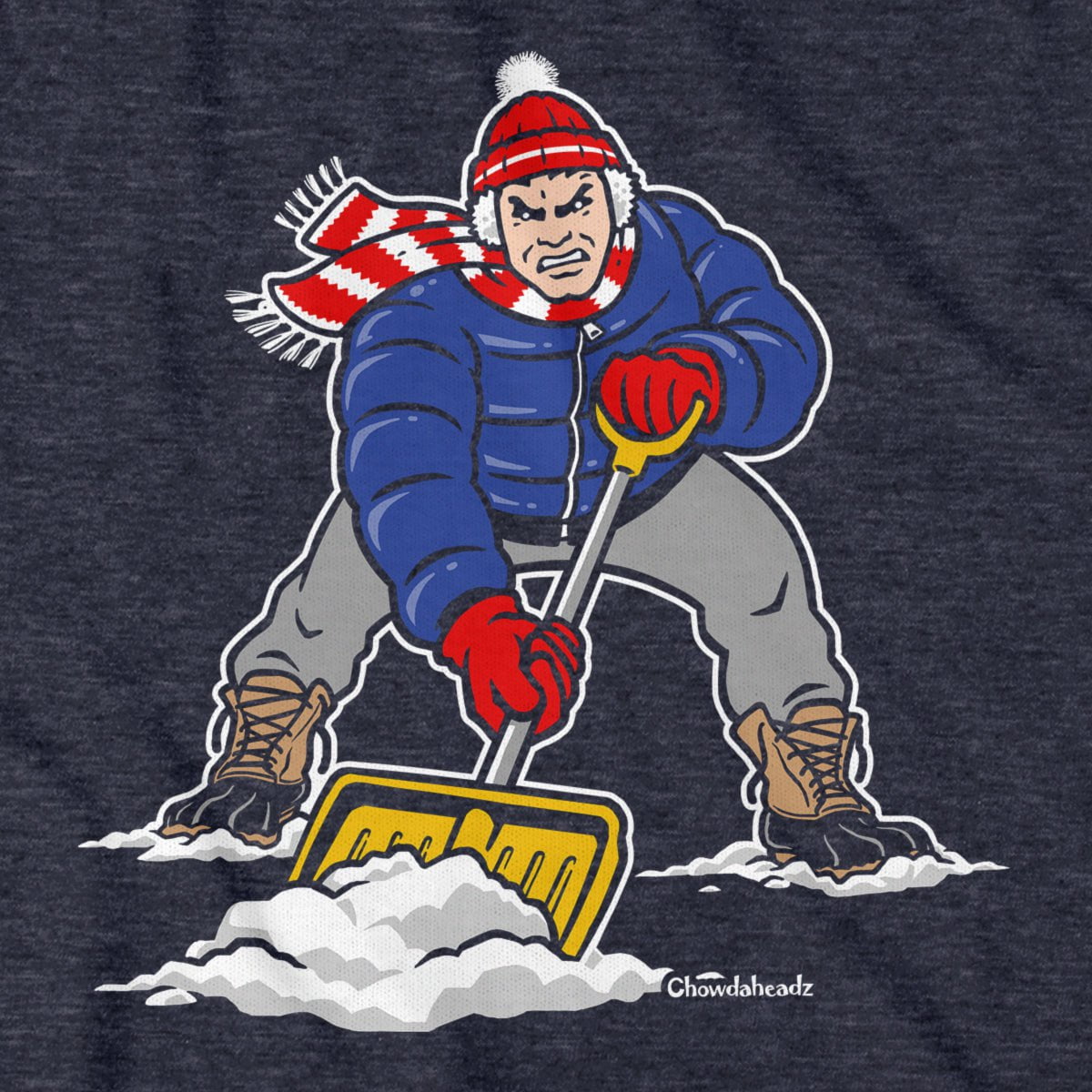 Three Point Stance Snow Shoveler Hoodie