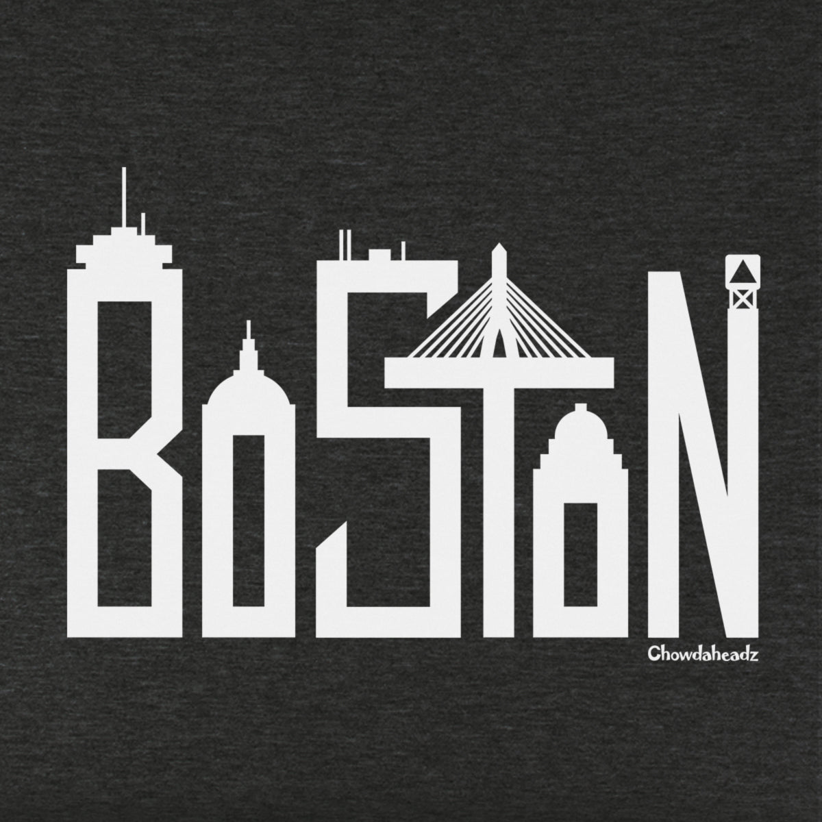 Boston Team Skyline White Letters Youth Hoodie