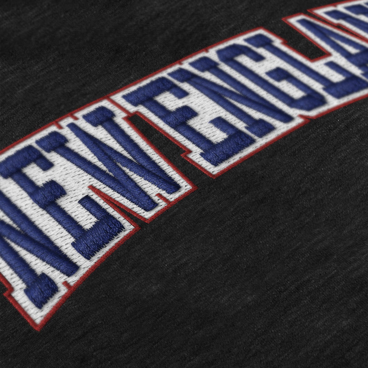 New England Arch Faux Embroidery Hoodie