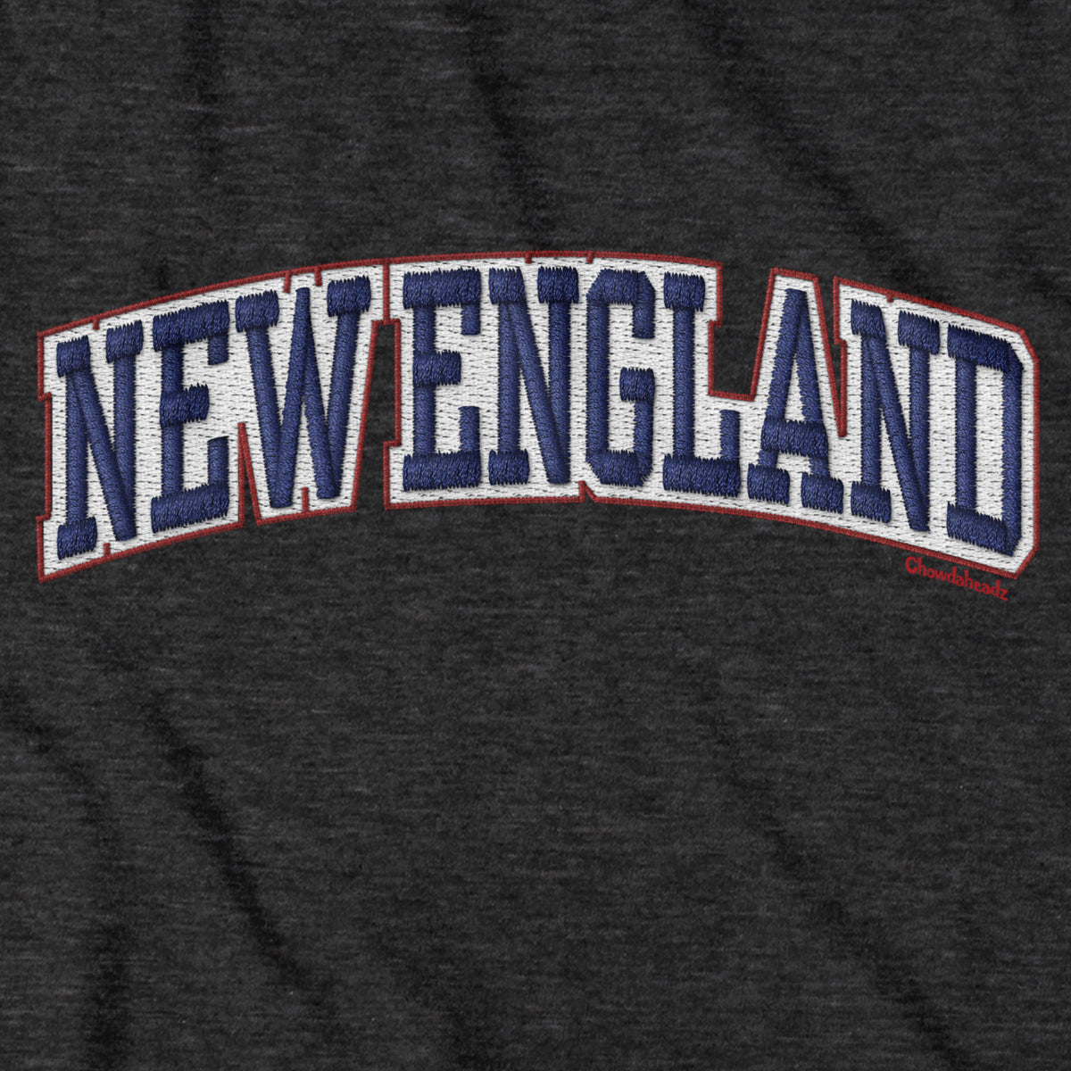 New England Arch Faux Embroidery Hoodie