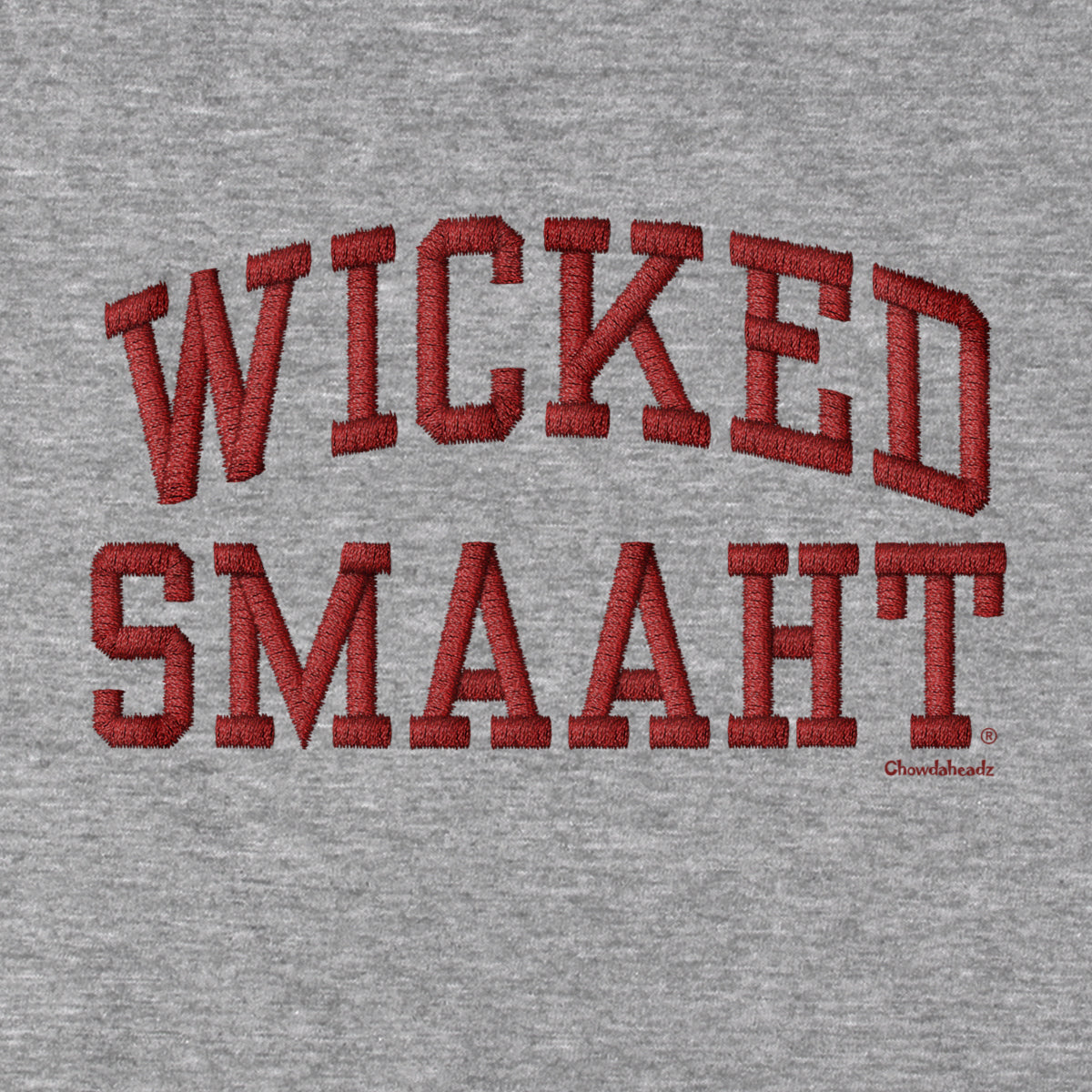 Wicked Smaaht Faux Embroidery Hoodie