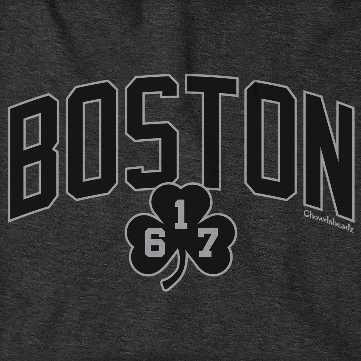Boston Arch 617 Shamrock Blackout Hoodie