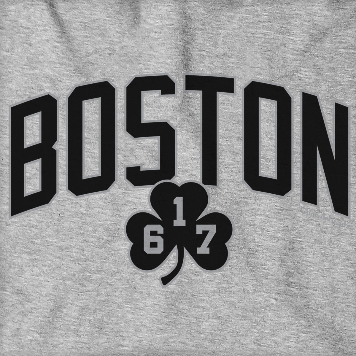 Boston Arch 617 Shamrock Blackout Hoodie