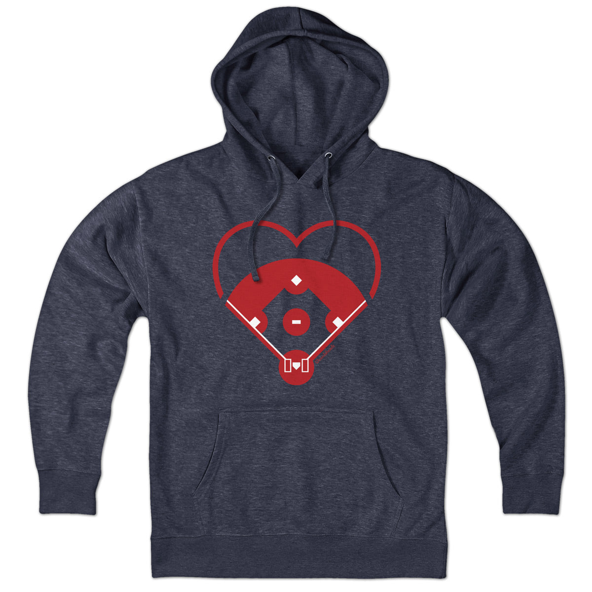 Baseball Diamond Heart Hoodie