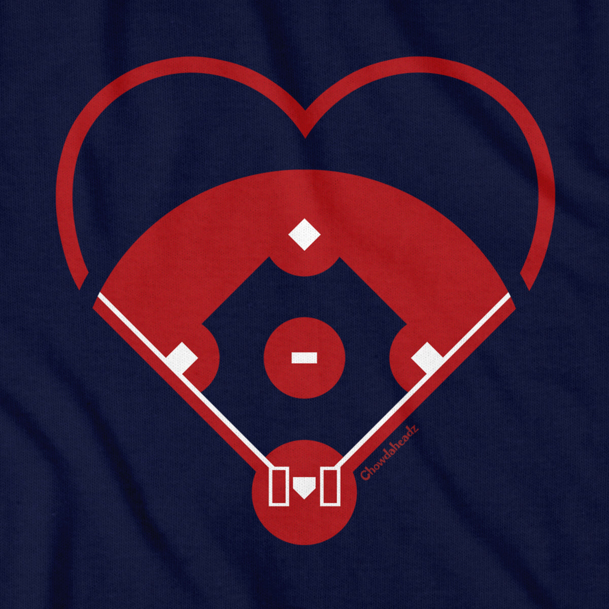Baseball Diamond Heart T-Shirt