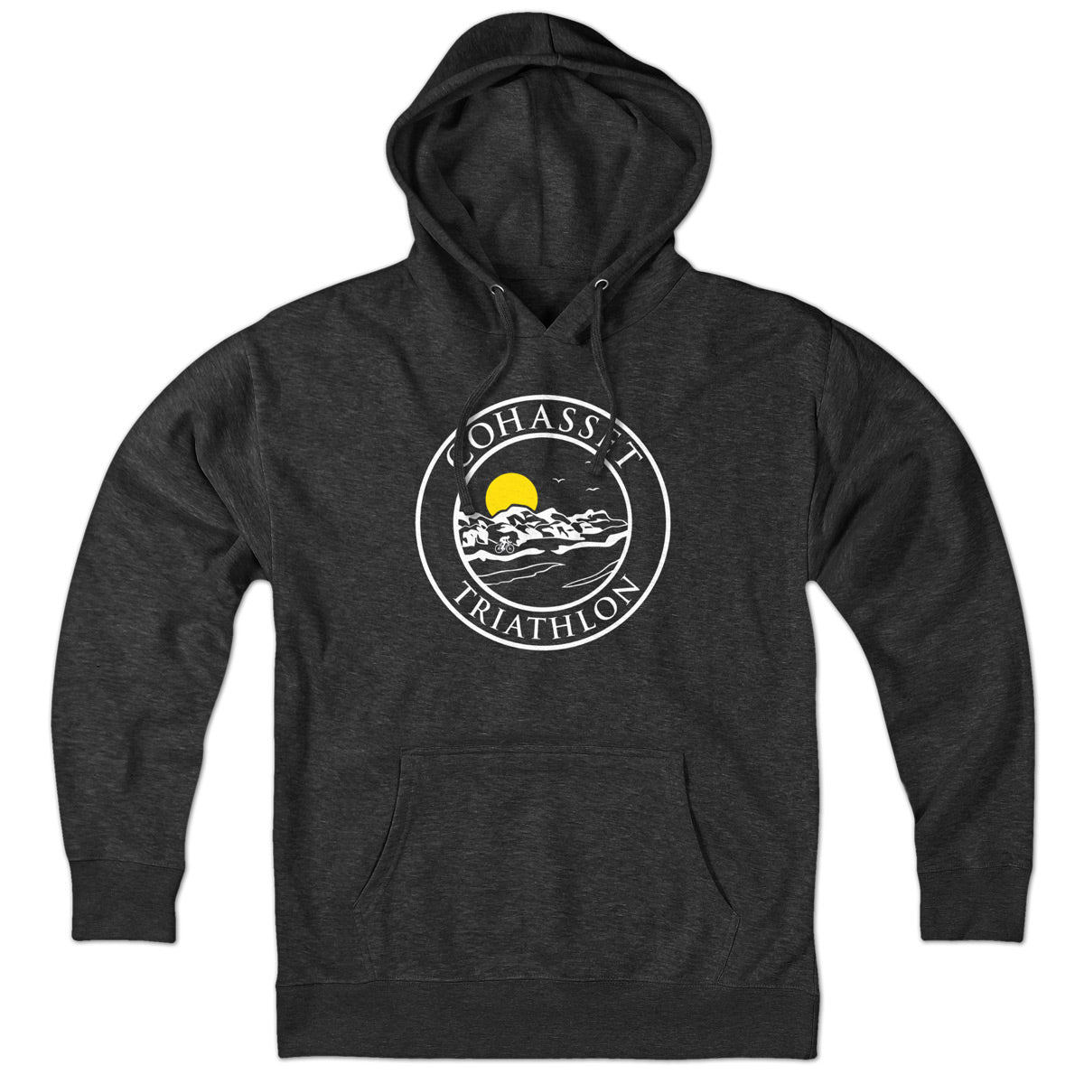 Cohasset Triathlon White Logo Hoodie