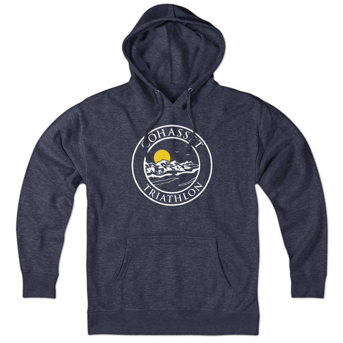 Cohasset Triathlon White Logo Hoodie