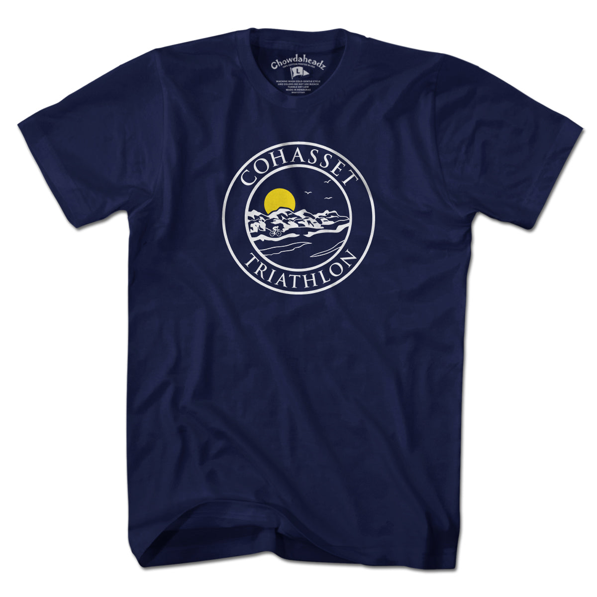 Cohasset Triathlon White Logo T-Shirt