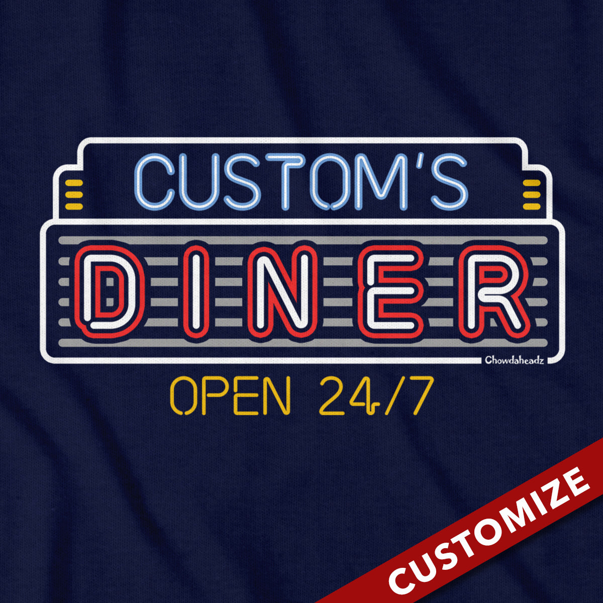 Custom Name's Diner T-Shirt