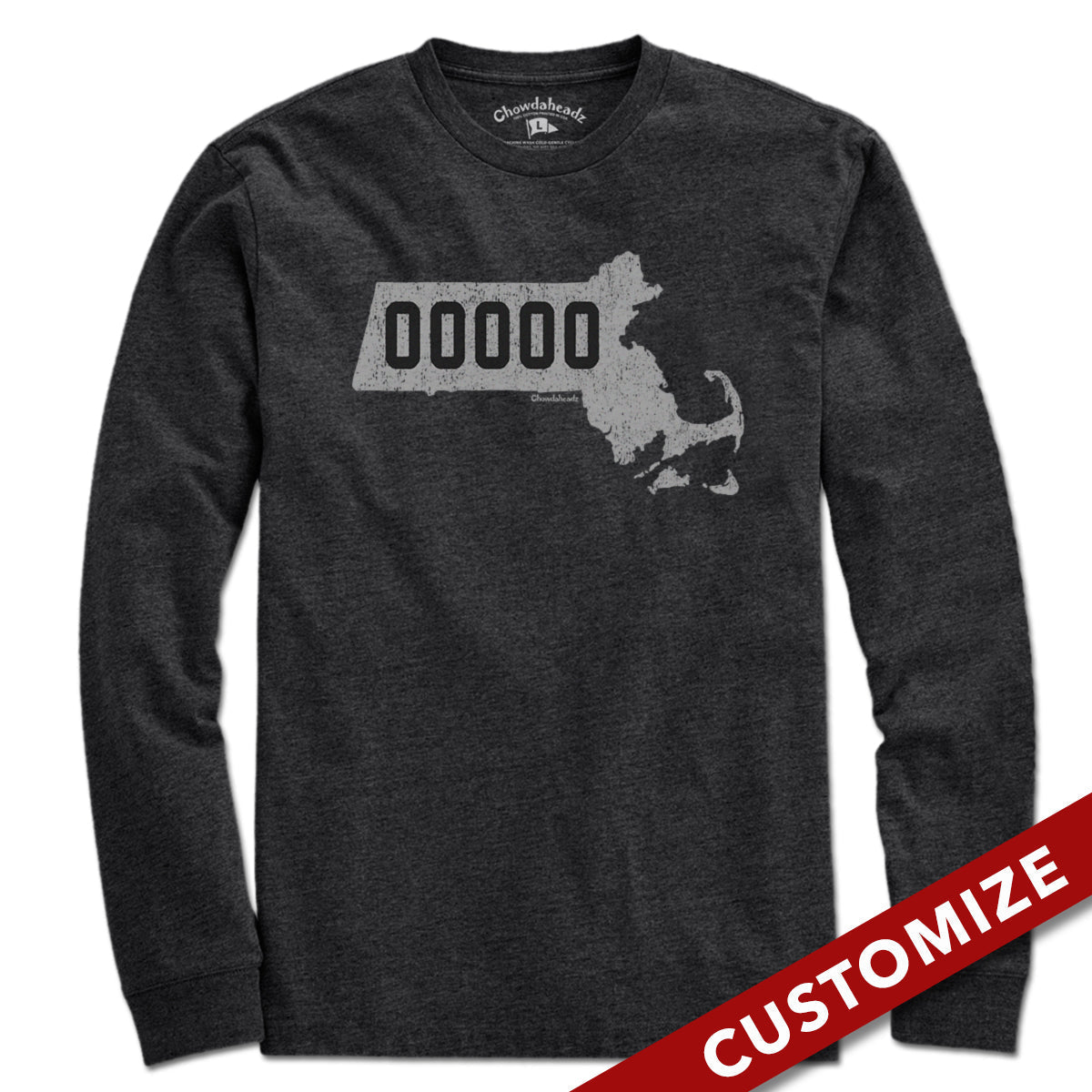 Custom Massachusetts Zip Code T-Shirt