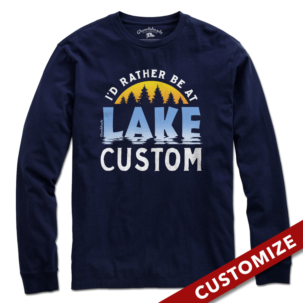 I'd Rather Be At Lake Custom T-Shirt