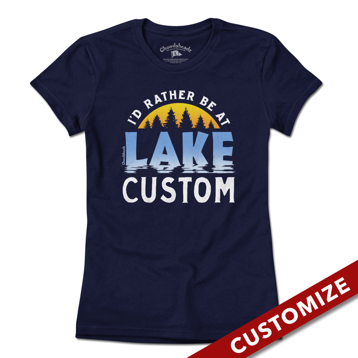 I'd Rather Be At Lake Custom T-Shirt