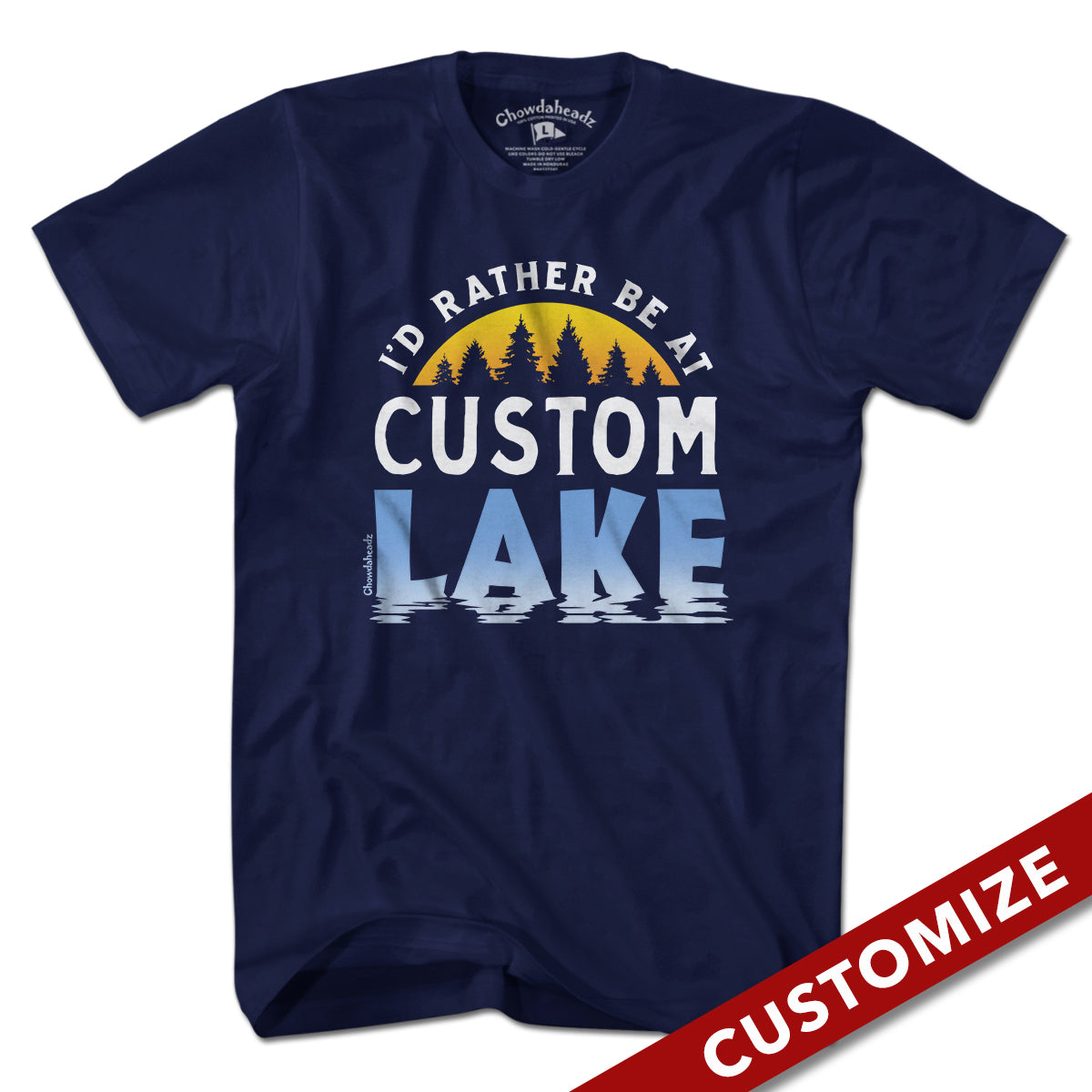 I'd Rather Be At Lake Custom T-Shirt