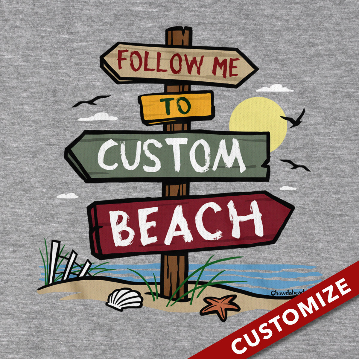 Follow Me To Custom Beach T-Shirt