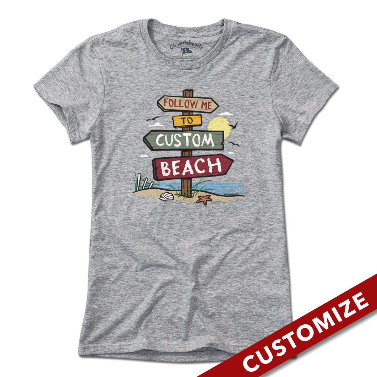 Follow Me To Custom Beach T-Shirt