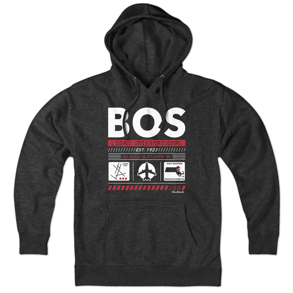 BOS Airport Code Hoodie