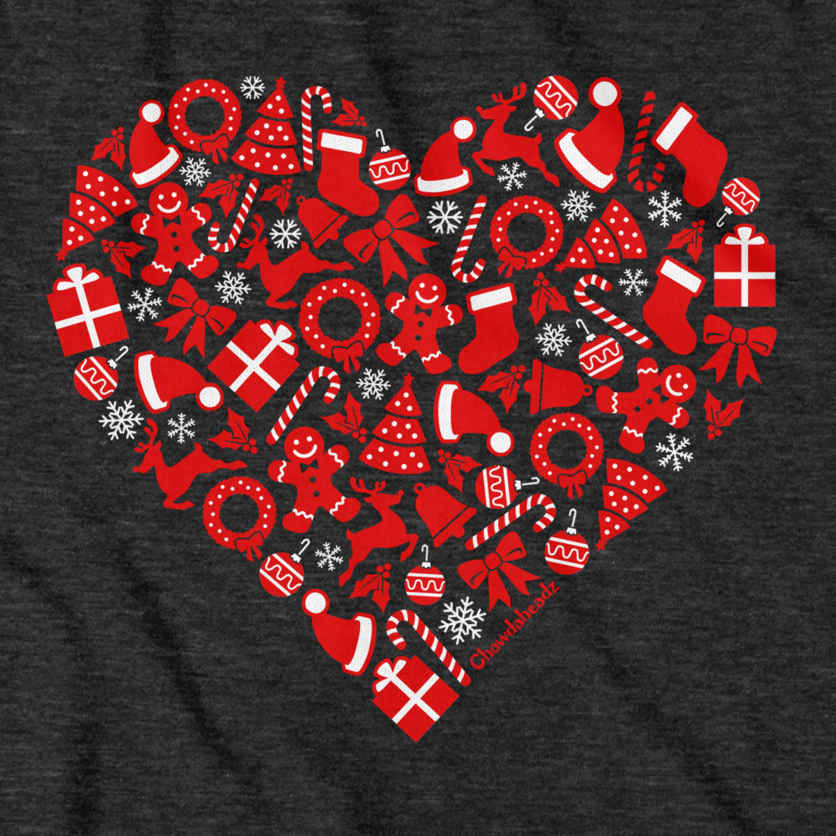 Christmas Icons Heart Hoodie
