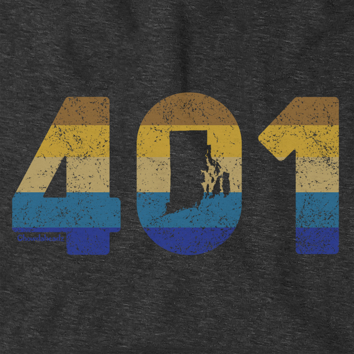 Rhode Island Retro Area Code Hoodie