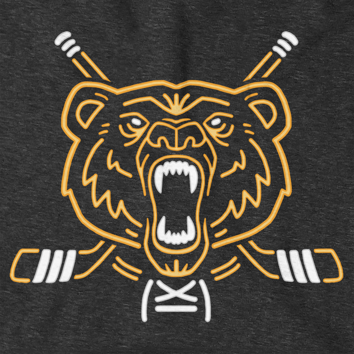Neon Hockey Bear Tailgater Hoodie