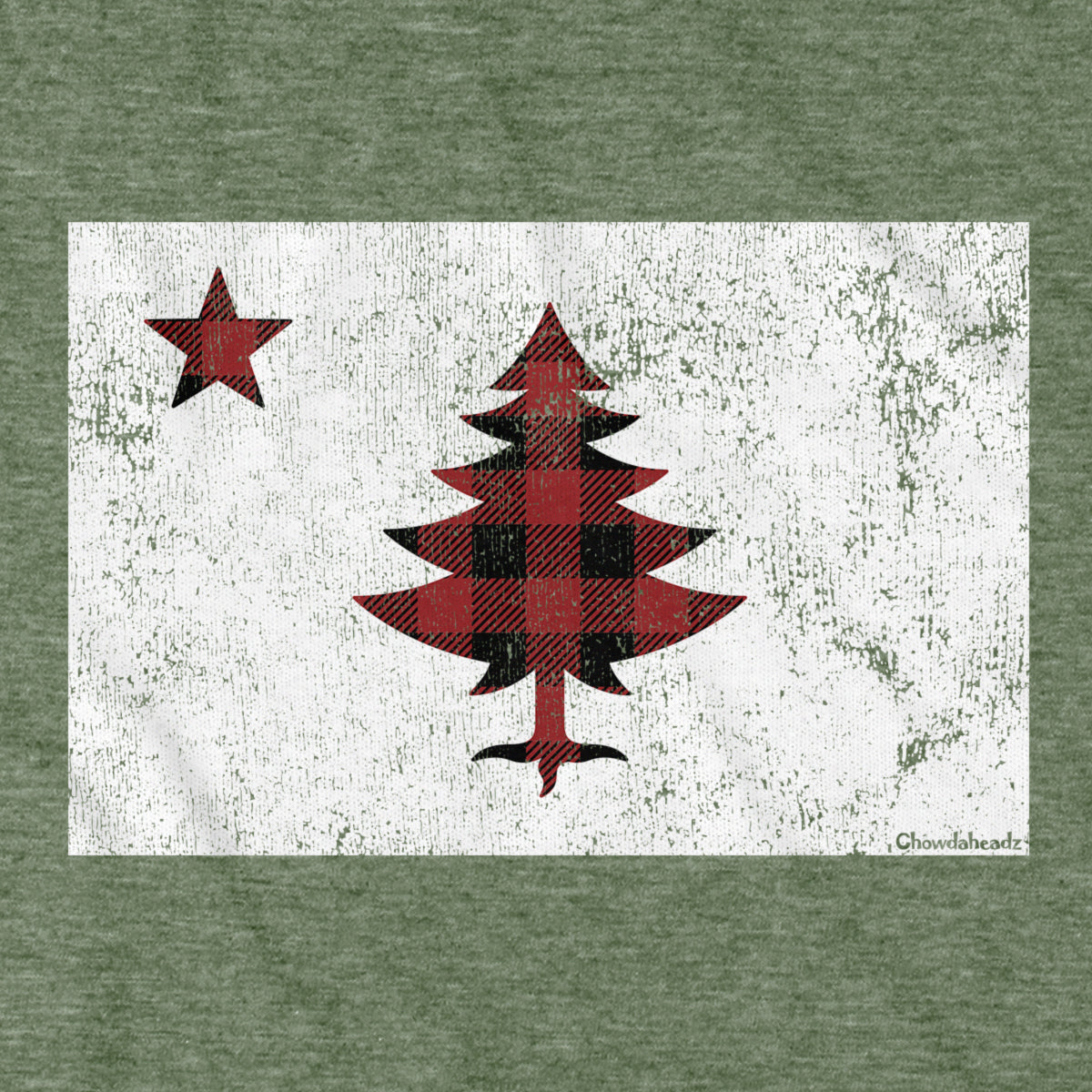 Buffalo Plaid Maine Flag T-Shirt