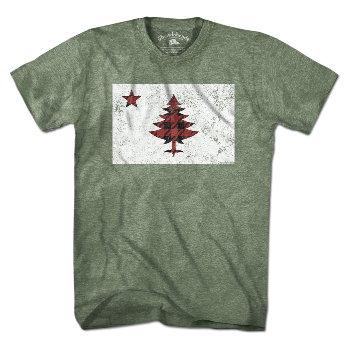Buffalo Plaid Maine Flag T-Shirt