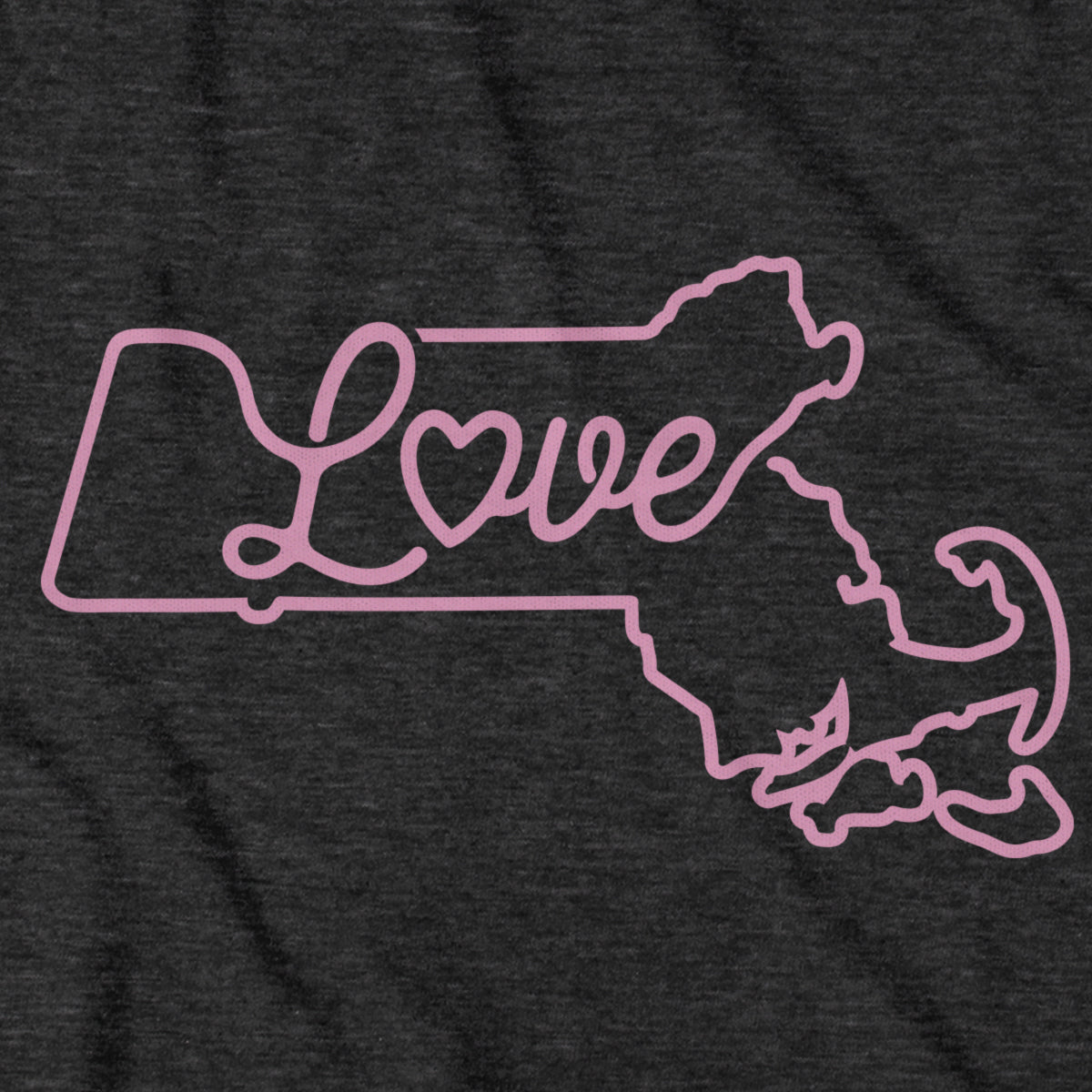 Love Massachusetts Script T-Shirt