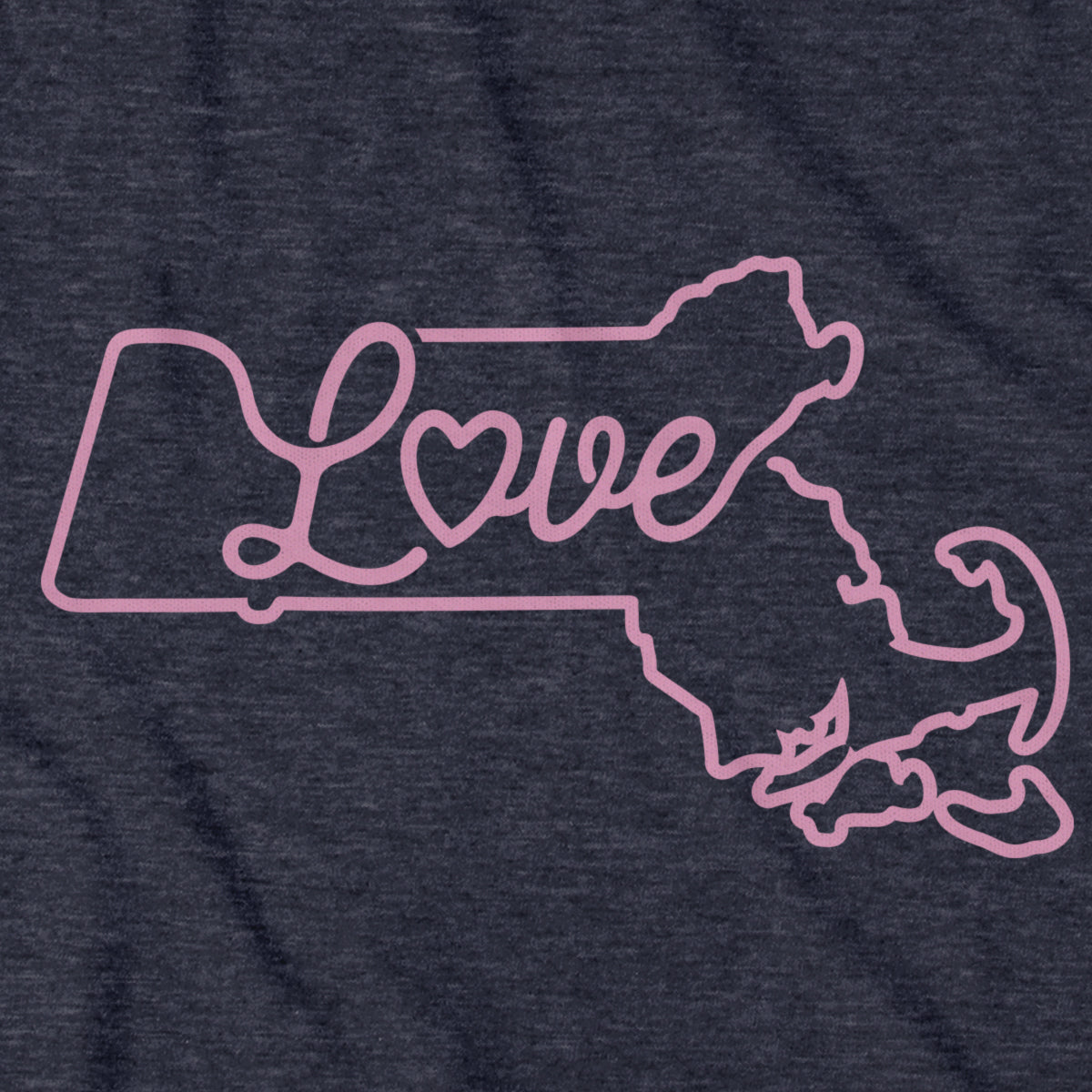 Love Massachusetts Script T-Shirt