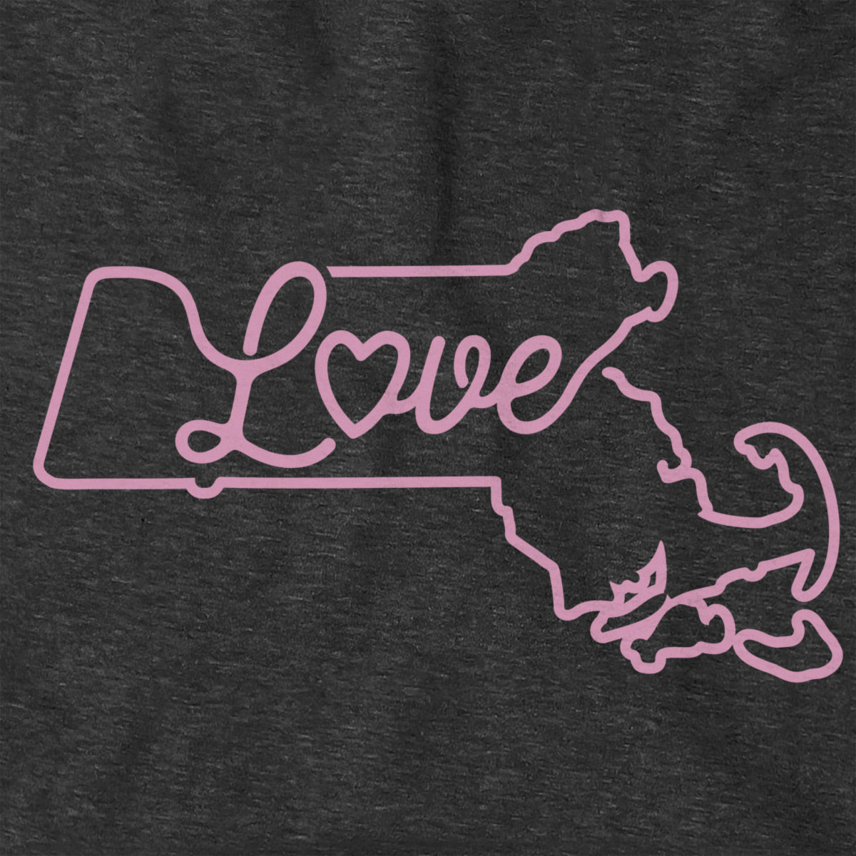 Love Massachusetts Script Hoodie