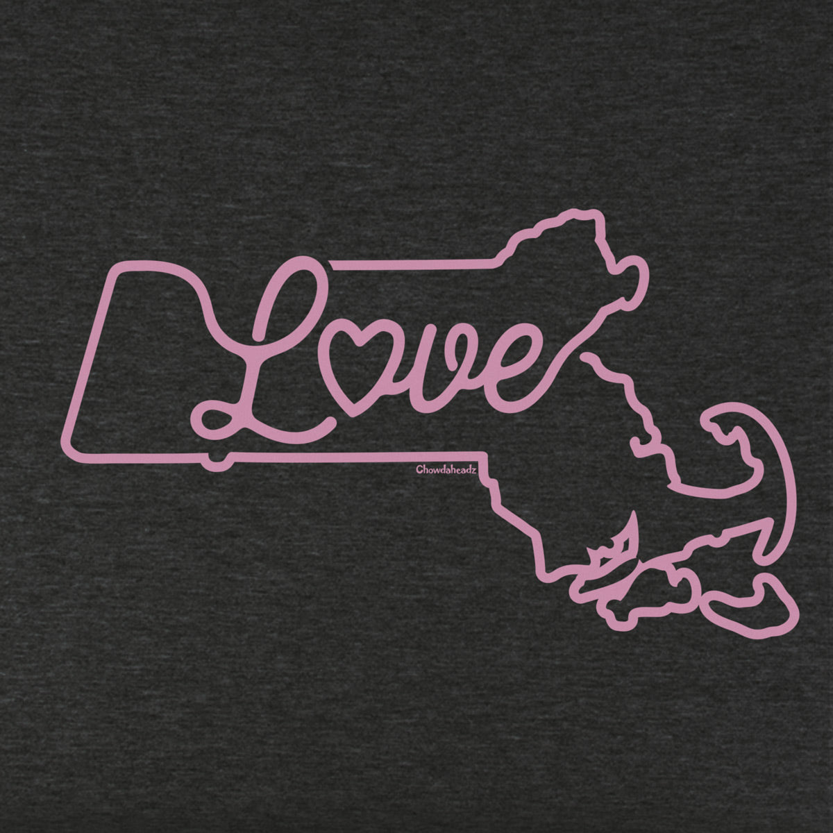 Love Massachusetts Script Youth Hoodie