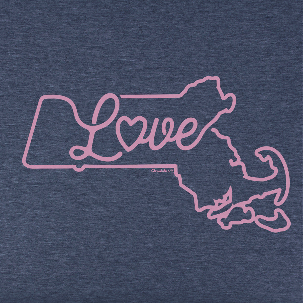 Love Massachusetts Script Youth Hoodie