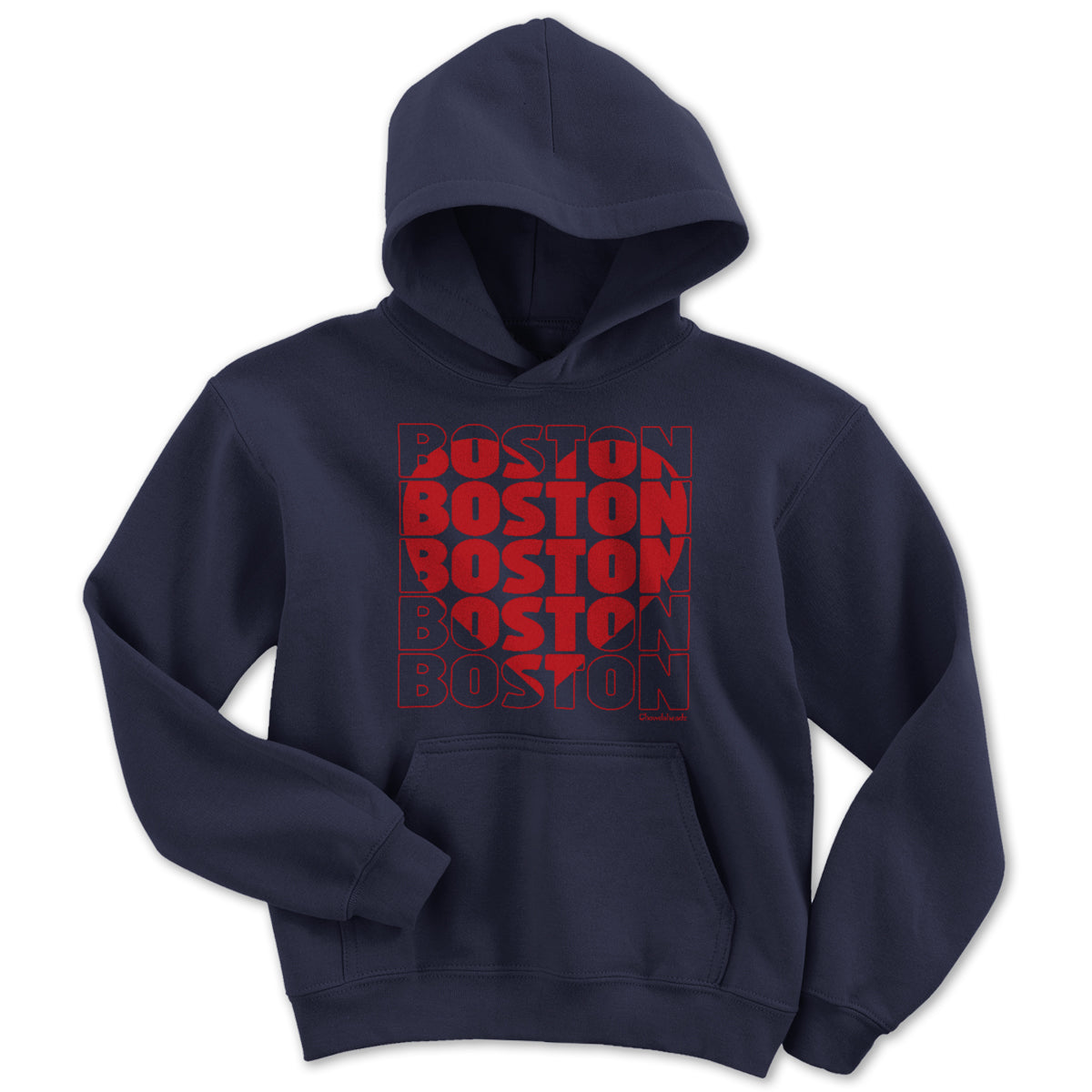 Stacked Boston Heart Youth Hoodie