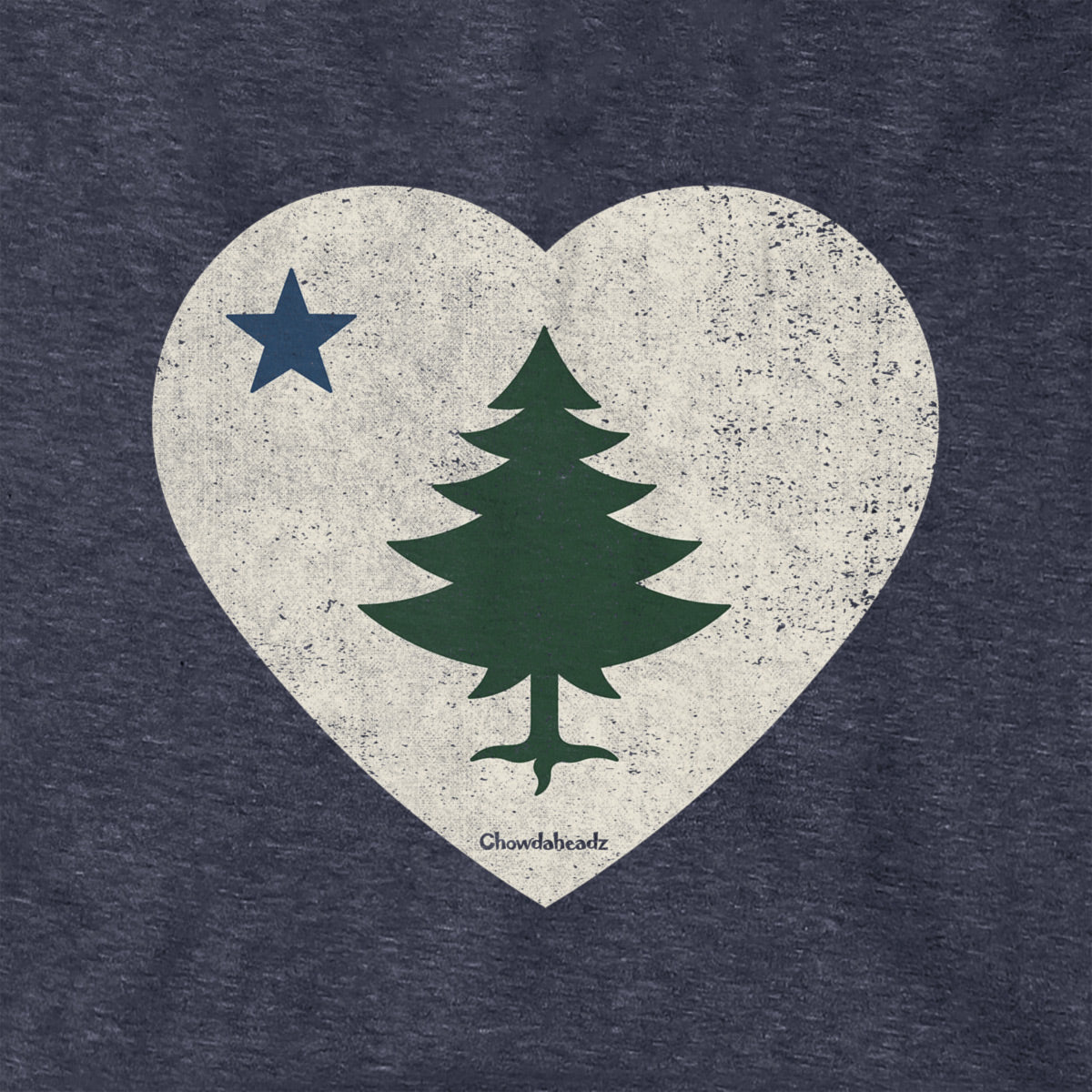 Vintage Maine Heart Hoodie