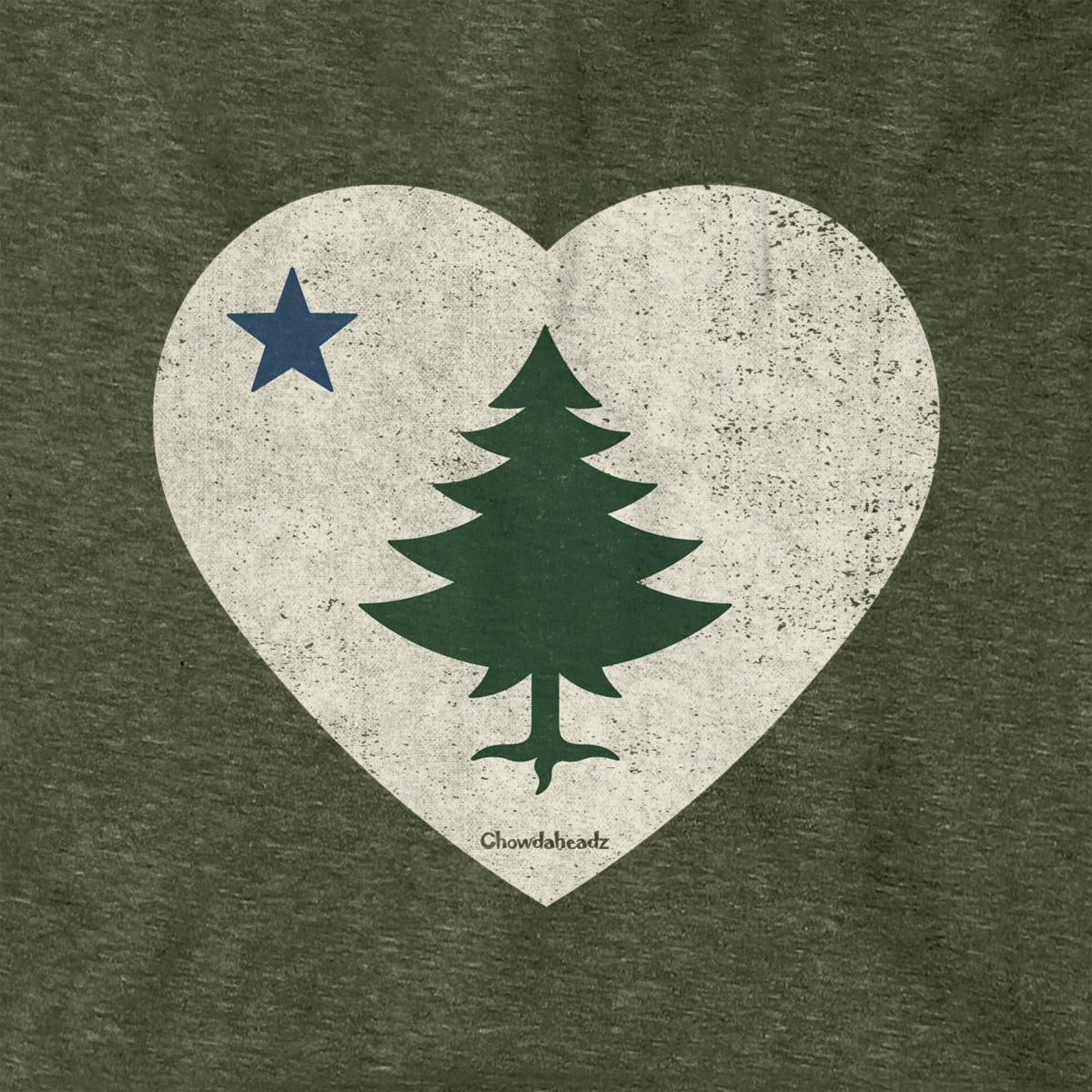 Vintage Maine Heart Hoodie