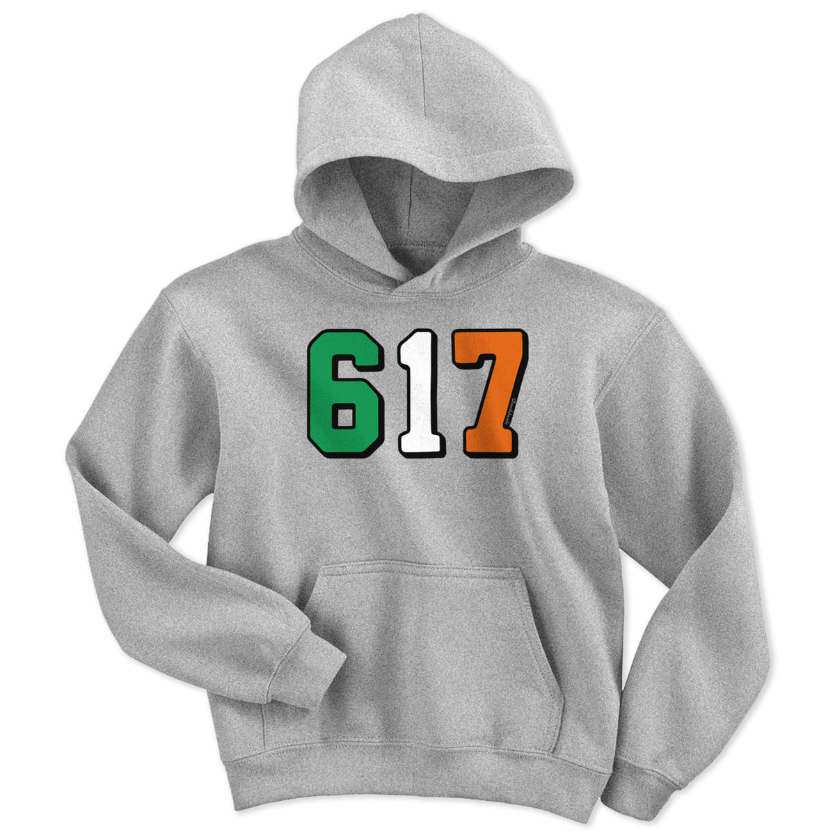 Boston 617 Irish Flag Youth Hoodie