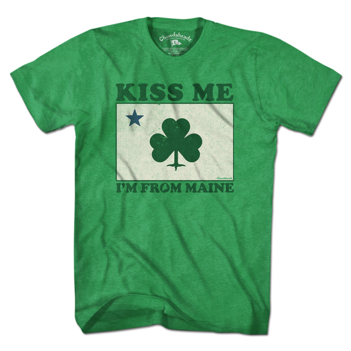 Kiss Me I'm From Maine Shamrock T-Shirt