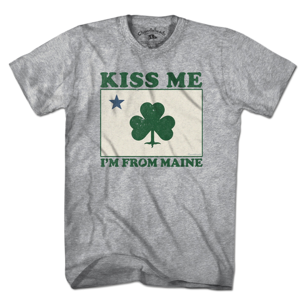 Kiss Me I'm From Maine Shamrock T-Shirt