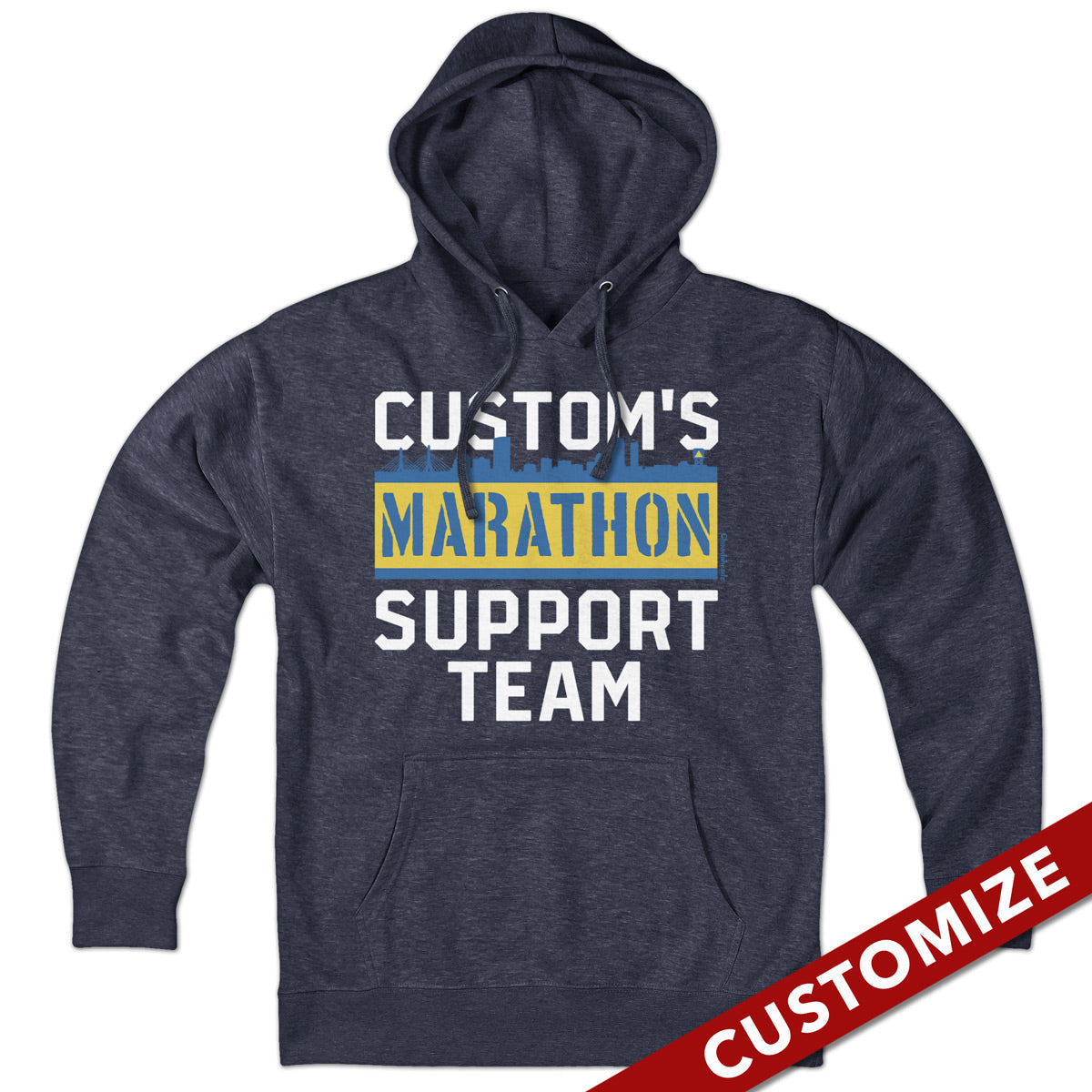 Custom Name's Marathon Support Team Hoodie
