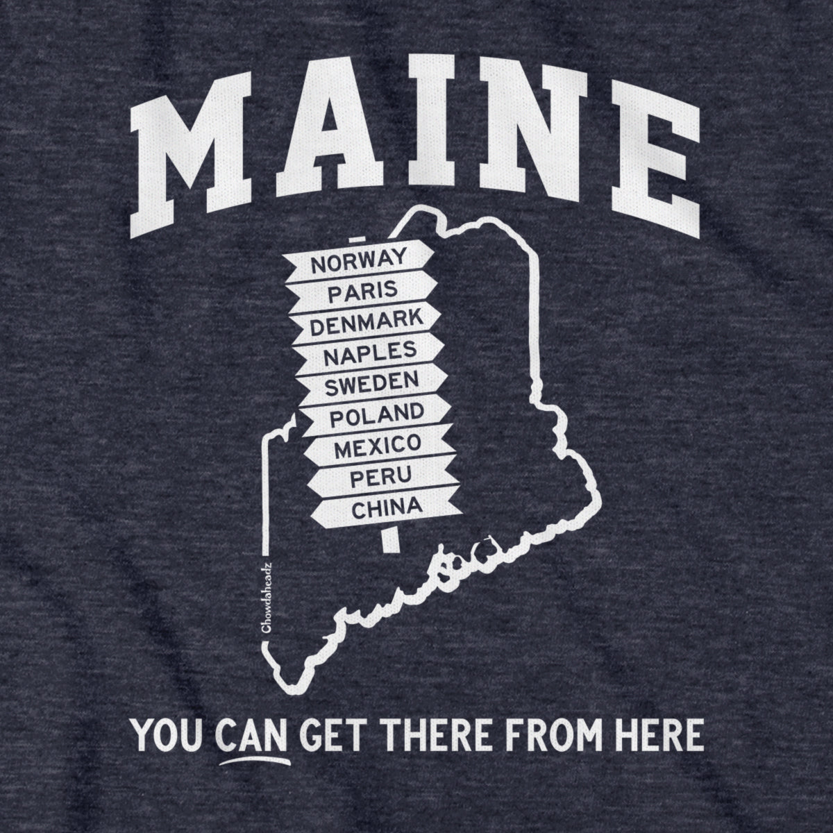 Maine You Can Get There From Here Hoodie