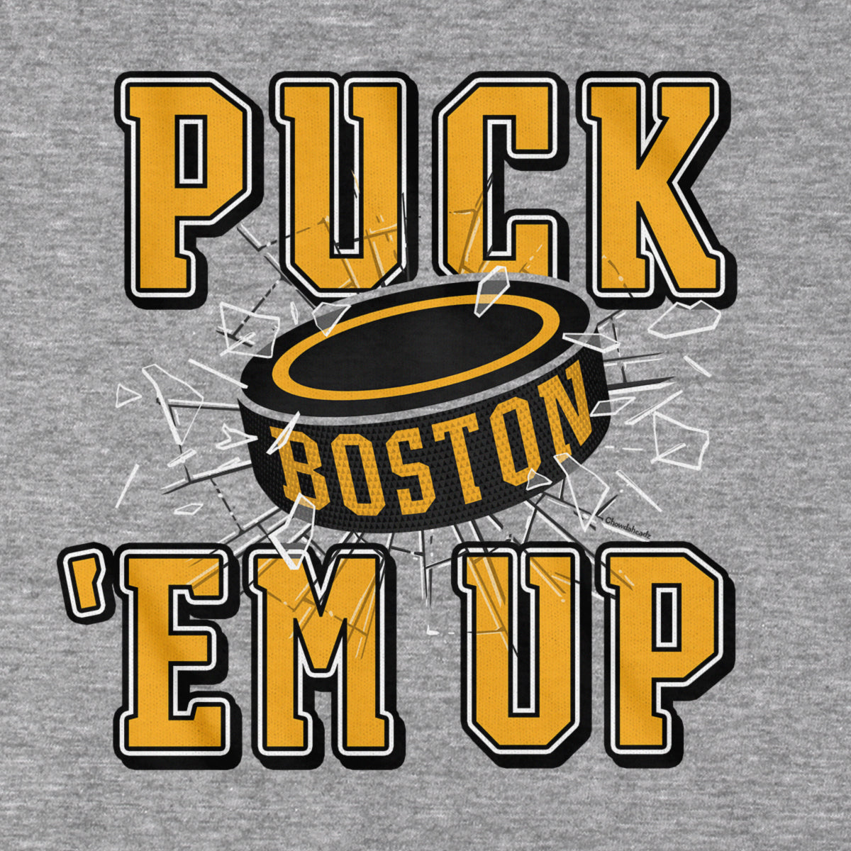 Puck 'Em Up Boston Hockey Hoodie
