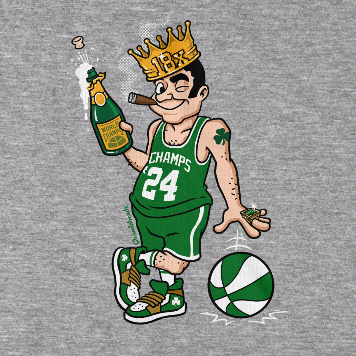 18x Boston Basketball Champions Leprechaun Hoodie