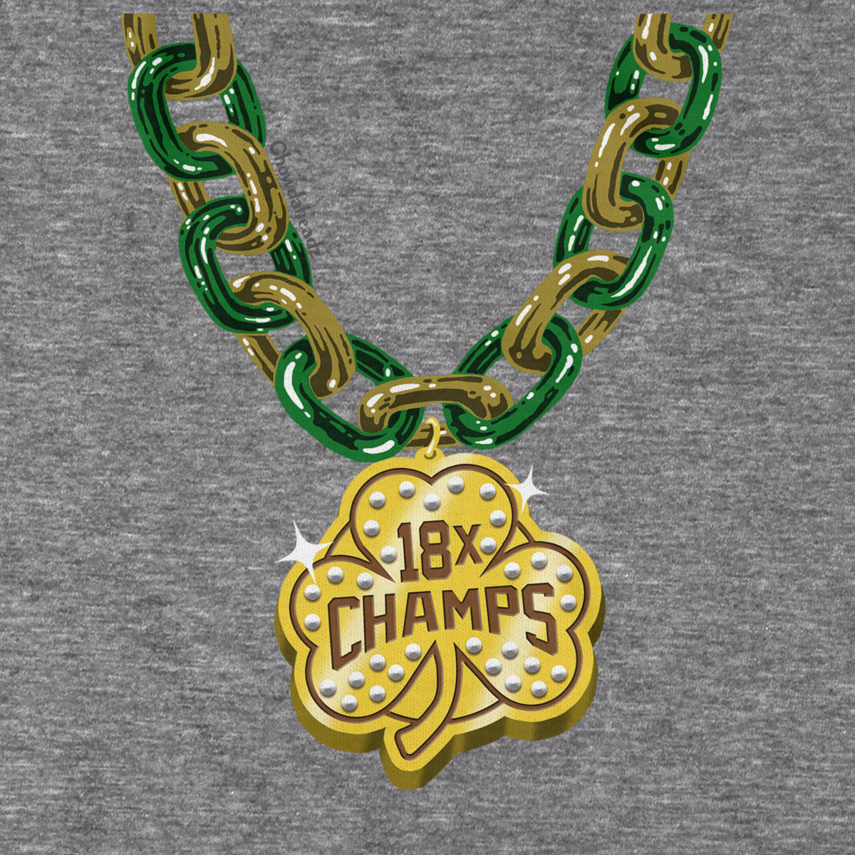Boston Basketball Champions Shamrock Chain Hoodie