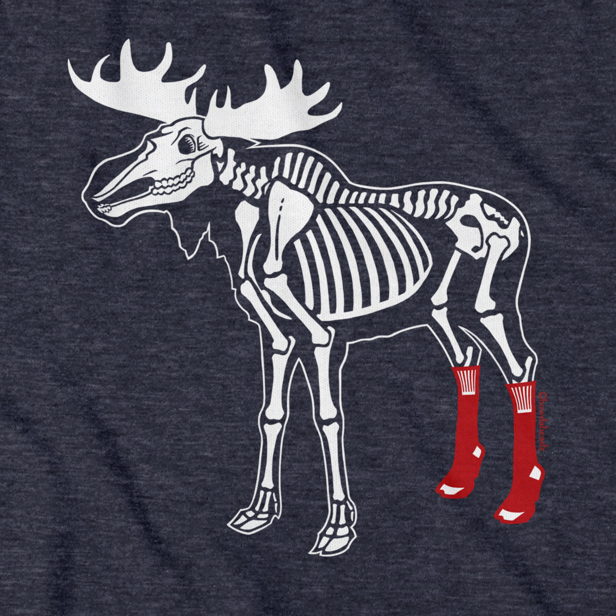 Socks On Moose Skeleton Hoodie